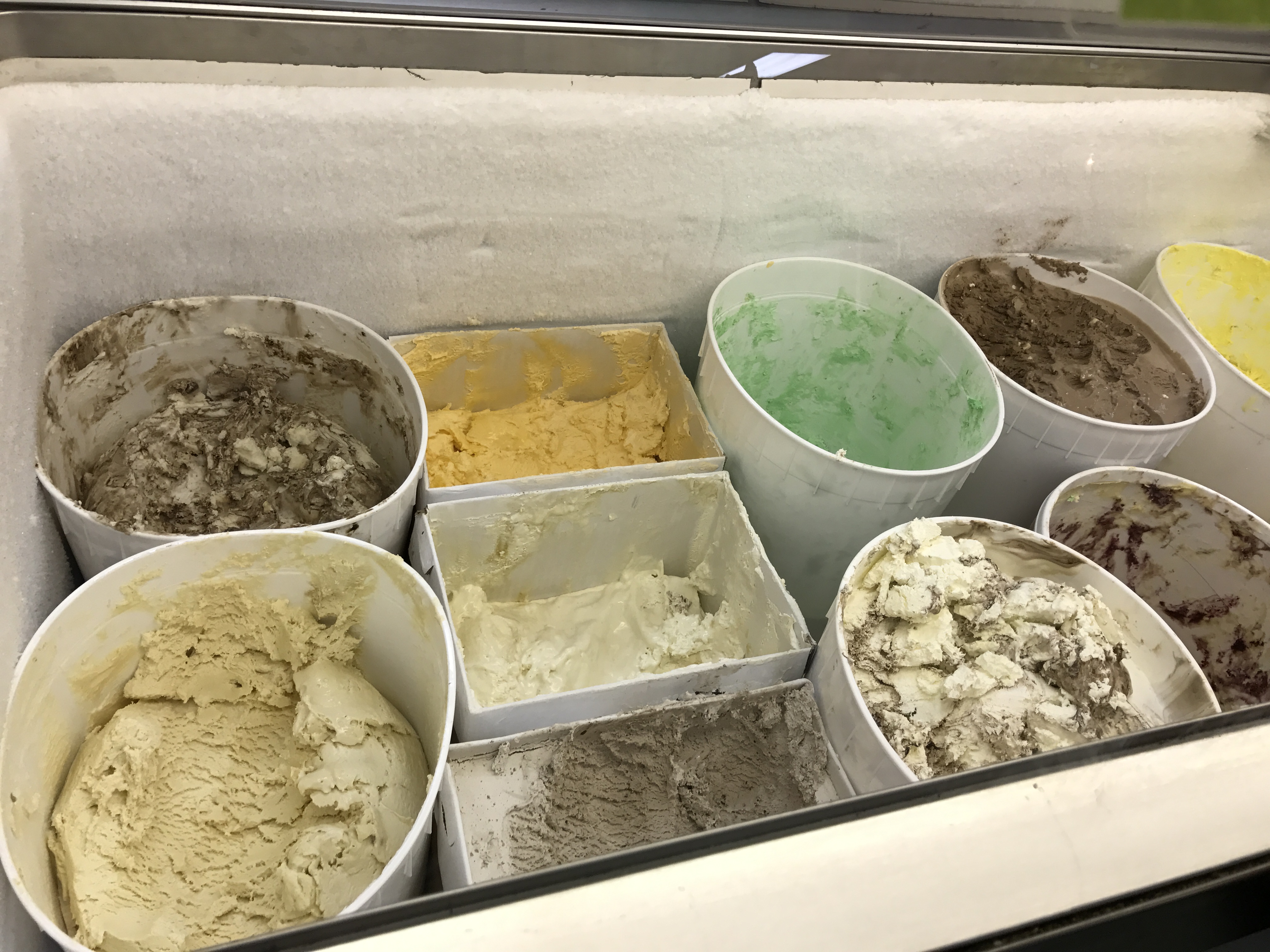 variety of WayHar Farms ice cream flavors