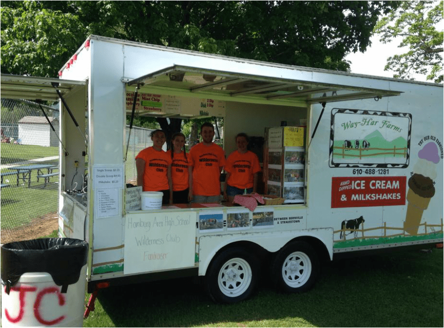 WayHar Homemade Ice Cream Wagon reserved for fundraisers and special events