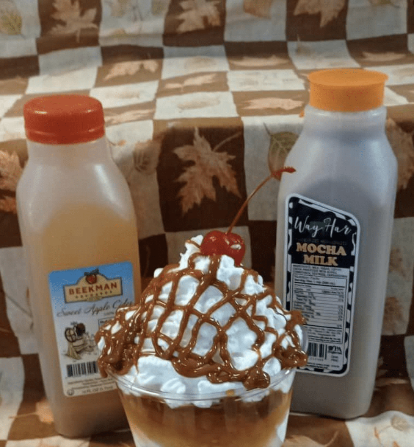 wayhar milk and iced cream next to beekman apple cider